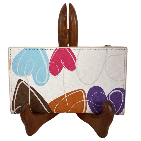 Kate Spade EUC Rainbow Hearts Printed Small Slim Bifold Wallet - Picture 11 of 16